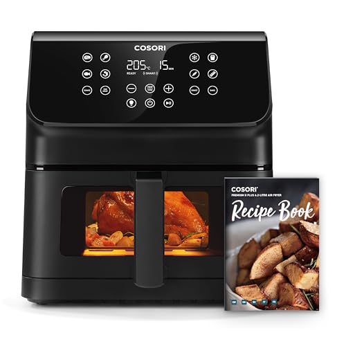 Cosori Friggitrice Ad Aria 6,2 Litri Con Finestra, 1700W, Air Fryer Con 11 Funzioni(Panificazione E Arrosto), One-Touch Display, Tempo E Temperatura R