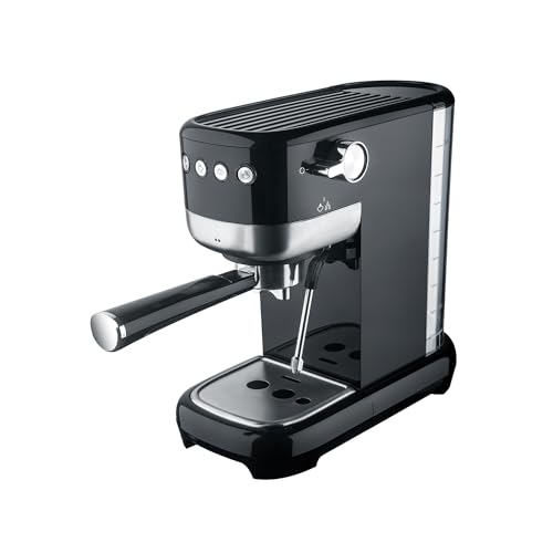 Avilia Macchina Caffè Espresso Per Cialde E Macinato Con Cappuccinatore 1350W E Serbatoio 1.4L, Per 1 O 2 Tazze, Perfetta Per Ogni Occasione