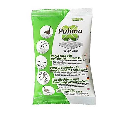 Pulima Axor Polvere Detergente Materassi. Adatto Per Folletto Bosch Hoover Imetec. Adatto A Tutti I Tipi Di Aspirapolvere. Busta 125 Gr X 2 M2. Made I