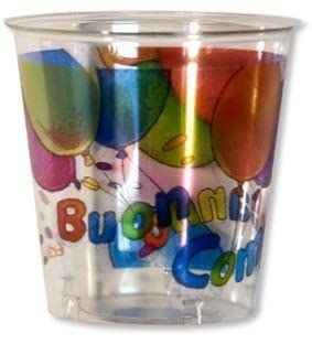 Ex.Tra. Bicchieri Di Plastica Buon Compleanno 300 Cc 10 Pezzi