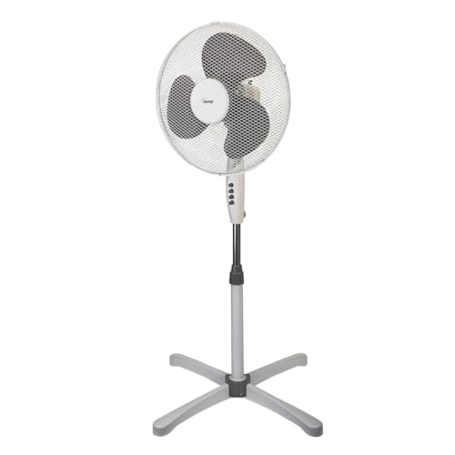 Bimar Vp416 Ventilatore, Ventilatore A Piantana,Ventilatore Da Pavimento Altezza Regolabile, Elica Ø 40 Cm Con 3 Pale, Selettore 3 Velocità, Oscillazi