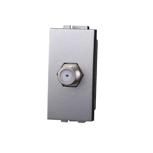 Moduli Prese Interruttori Shucko Pulsanti Tv Dimmer Compatibile Serie Living Grigi - Ettroit (Connettore Tv Satellitare)