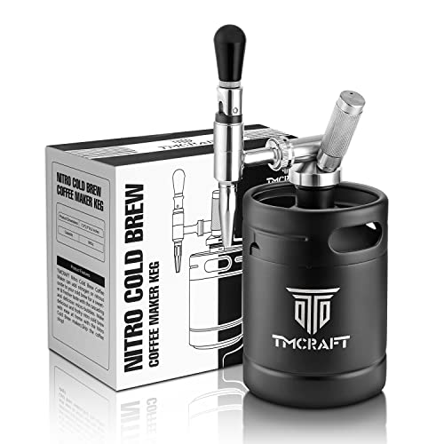 Tmcraft Macchina Da Caffè Nitro Cold Brew Da 64Oz In Acciaio Inox Stout Cream Rubinetto E Valvola Di Scarico Della Pressione, Barile Di Caffè Azoto