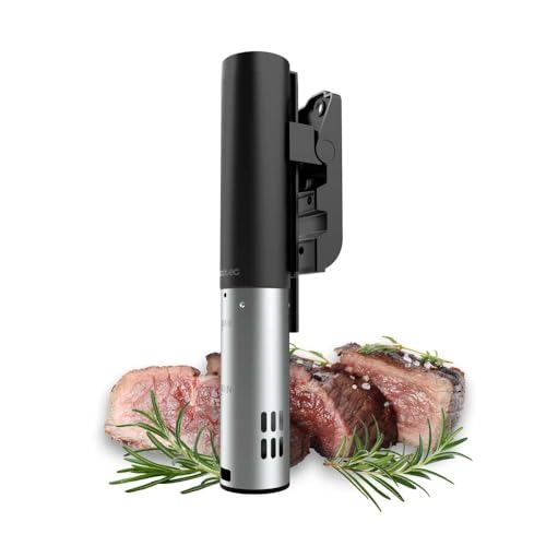 Cecotec Sous Vide Slowvide 1000 Connected, 1000 W Di Potenza, Ampio Intervallo Di Temperatura Di 5°C-95°C, App, Connettività Wi-Fi, Touchscreen, Timer