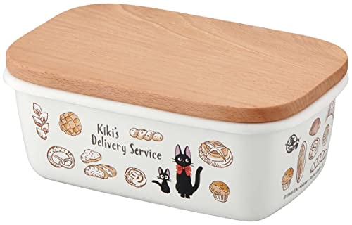 Skater Enbt5-A Enameled Butter Case, Wooden Lid, 16.9 Fl Oz (500 Ml), Kiki'S Delivery Service