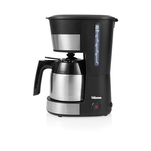 Tristar Macchina Da Caffè Inox, 10 Tazze, Caraffa Termica, Funzione Mantieni Caldo, Sistema Antigoccia, Filtro Riutilizzabile, Indicatore Acqua, Bpa F