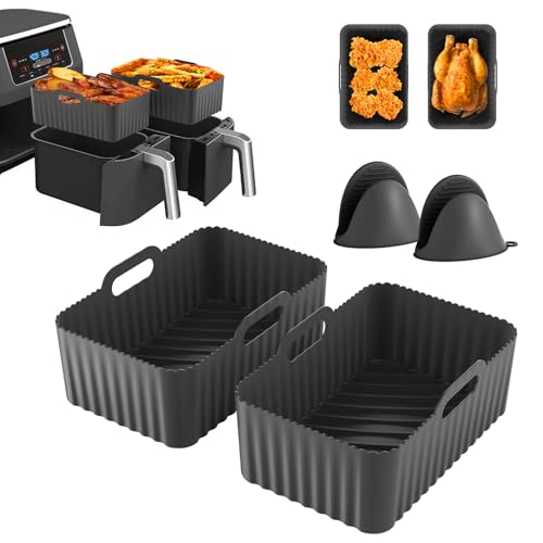 Stampo In Silicone Per Friggitrice Ad Aria Per Double Stack Xl Sl400Eu, Foodi Max Af500Eu, Af400Eu, Af451Eu, Af300Eu, Confezione Da 4 Accessori Per Fr