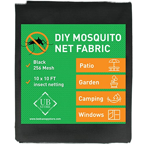 Zanzariera Nera Rete 3X3 O 3X6 Metri | Rete Anti-Insetti Per Soffitti Da Giardino, Terrazze, Esterni E Finestre | Rete Di Protezione Dagli Insetti, A