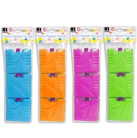Bello Set Di 3 Mini Blocchi Congelatore, Verde, Arancione, Blu O Rosa.