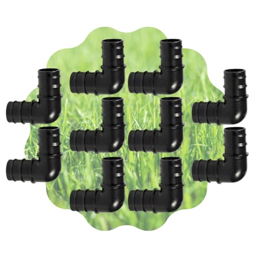 Acquaverde Raccordo A Gomito Connettore Angolare Per Tubi Irrigazione 90° Portagomma Nero Orto Facile (10, 20 Mm)