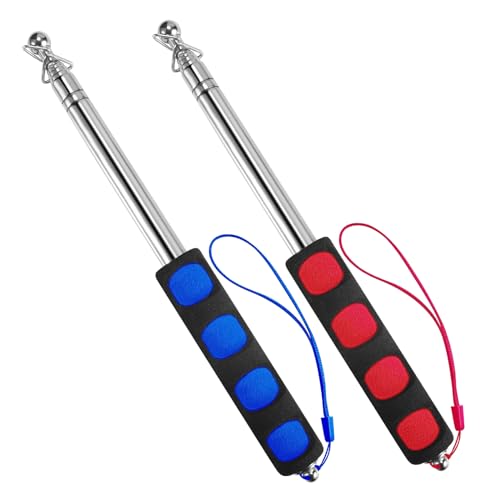 Asta Bandiera Telescopica,2 Pcs 1.2M Asta Telescopica Per Bandiera Asta Della Bandiera Acciaio Inox Bacchetta Telescopica Allungabile Asta Per Bandier