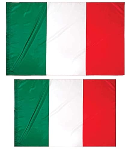 Bandiera Italiana - 2 Pezzi - Bandiera Italia Misura 90X150Cm + Bandiera Italia Misura 70X90 Cm