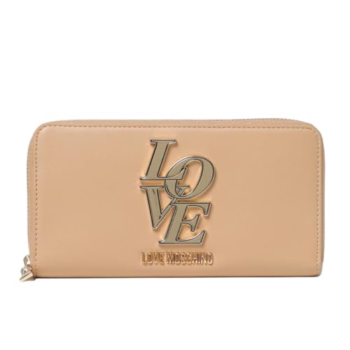 Love Moschino Portafogli Zip Around Nero Logo Lettering