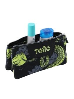 Totto - Astuccio Scuola Con 3 Scomparti, Modello Board, Astuccio Grande, Dimensioni 22 X 11 X 3,5 Cm, Una Cerniera, Tessuto Resistente E Repellente Ai