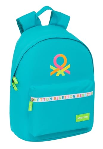 Benetton Summer - Zaino Per Laptop Da 14,1", Ideale Per Giovani Di Diverse Età, Comodo E Versatile, Qualità E Resistenza, 31 X 16 X 41 Cm, Blu, M, Cas
