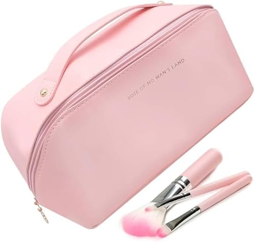 Amjkeji Borsa Cosmetica Da Viaggio, Borsa Cosmetica Da Donna In Morbida Pelle Pu, Borse Da Toilette Impermeabile Portatile, Multifunzionale Trousse Pe