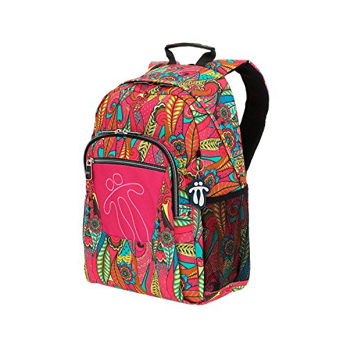 Totto - Zaino Scuola Adattabile All'Auto, Modello Acquerello, Capacità 20 L, Tasca Bottiglia, Schienale Ergonomico Con Flusso D'Aria, Cinghie A S Per