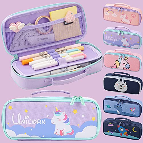 Newupzsi Astuccio Bambina, Astuccio Unicorno Bambina, Astuccio Di Grande Capacità, Bello E Carino, Adatto Alle Ragazze Come Regali Per La Scuola - Uni