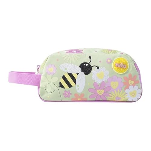 Totto - Astuccio Scuola Bambini, Modello Margherita, Un Astuccio Con Cerniera, Dimensioni 23 X 12 X 8,5 Cm, Maniglia Laterale, Con Identificazione Sul
