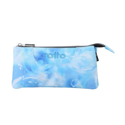 Totto - Astuccio Scuola Con 3 Scomparti, Modello Board, Astuccio Grande, Dimensioni 22 X 11 X 3,5 Cm, Una Cerniera, Tessuto Resistente E Repellente Ai