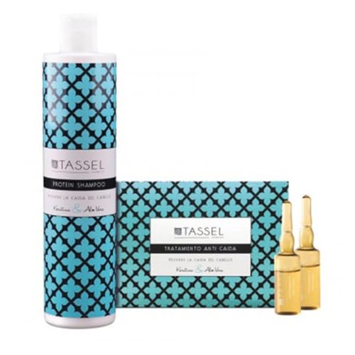 Eurostil Tassel Champu Anticaida 400Ml + Ampollas Anticaida 12U.