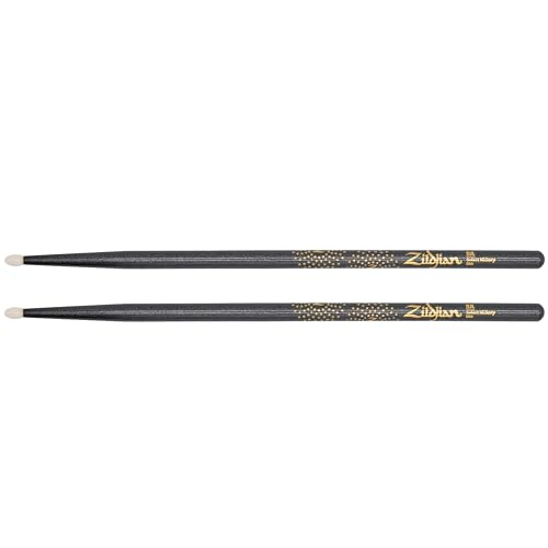 Zildjian Z Custom Z5Acbn-7C - Bacchette Per Batteria Con Punta In Nylon Nero Cromato 5A