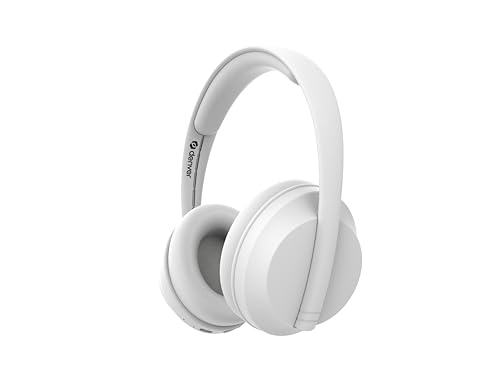 Denver Bth-235W - Cuffie Bluetooth Senza Fili, Bluetooth 5.3, 22 Ore, Microfono Integrato, Funzione Vivavoce, Design Comodo, Bianco