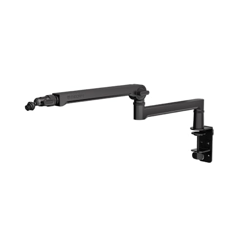 Endorfy Broadcast Low Profile Boom Arm, Microfono Premium A Basso Profilo Smartfone E Braccio Luminoso Con Cavo, Rotazione Di 360 Gradi