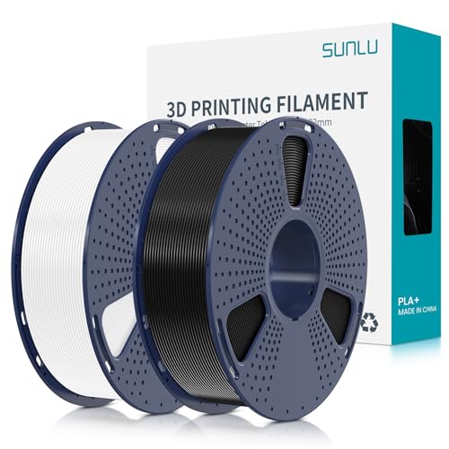 Sunlu Filamento Pla+ 1.75 Mm Per Stampante 3D E Penne 3D, Filamento Pla Plus 2Kg,Neatly Wound, Precisione Di Tolleranza Del Filamento +/- 0.02 Mm (Ner