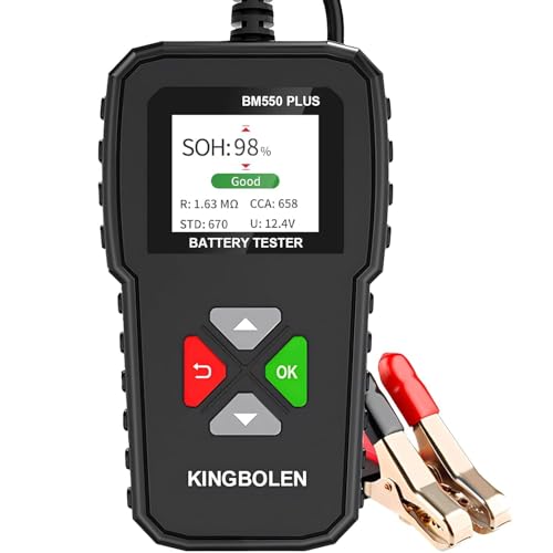 Kingbolen Bm550 Plus Tester Batteria Auto 6V 12V 24V Tester Tensione Display Led,100-2000Cca 2-220Ah Strumento Di Test Alternatore Auto Analizzatore B