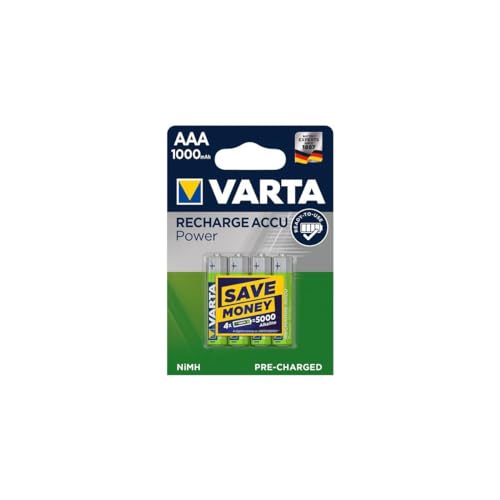 Varta Ricarica Batteria Accu Power Aaa Lr03 Confezione Da 1000Mah 4Uni