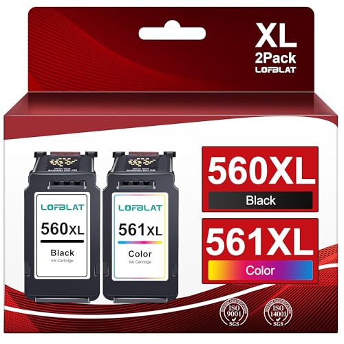 Lofblat Pg-560Xl Cl-561Xl Cartucce Sostituzione Per Canon 560 561 Xl Per Canon Pixma Ts5350 Ts7450 Ts5351 Ts5352 Ts5353 Ts7451 Cartucce (Nero Tri-Colo