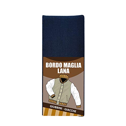 Usit, Bordomaglia In Lana, 8X80 Cm, Ideale Per Riparare Giubbini E Giacche, 1 Pezzo Ripiegato, Blu Medio