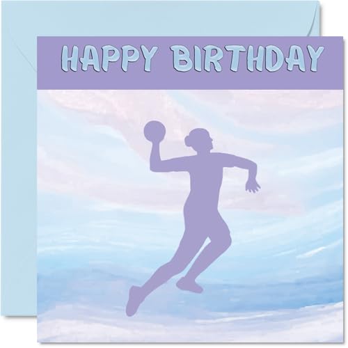 Biglietti Di Compleanno Sportivi Per Donne E Ragazze, Con Pallamano Nello Sport, Biglietto Di Compleanno Per Amica, Sorella, Figlia, Nipote, Compagno