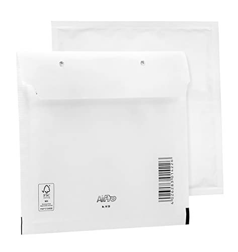 Bantex Set Di 100 Buste Imbottite Imbottite Per Spedizioni Cd (175 X 200 Mm), Colore Bianco, Buste Imbottite, Buste Con Chiusura Autoadesiva
