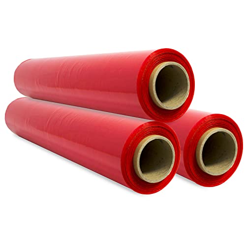 Pellicola Estensibile Per Imballaggio, Pellicola Di Plastica, Protezione Per Rotoli Di Plastica Rossa Per Spedizioni E Traslochi, Rotolo Da 50 Cm E Fi