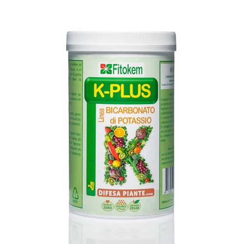 Fitokem K-Plus 1Kg - Bicarbonato Di Potassio Puro Aiuto Per Piante E Agricoltura, Azione Antifungino Per Piante, Piante Da Frutto, Fertilizzante Orto,