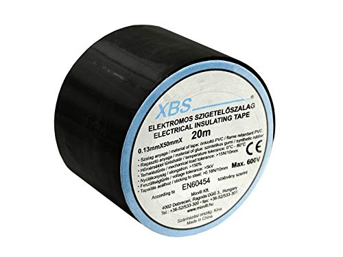 Xbs Sz50/B - Nastro Isolante In Pvc, 50 Mm, 20 M, Colore: Nero