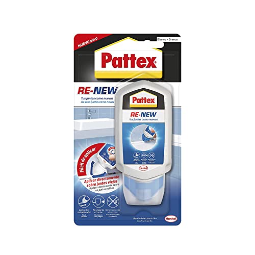 Pattex Baño Sano Re-New, Silicona Blanca Para Cocina Y Baño, 1X100 Ml