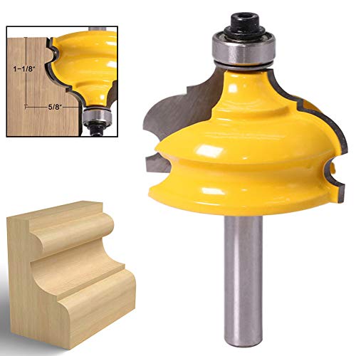 Wsoox Bordo Romano Classico Di Ogee Che Forma Fresa Del Router Con Il Gambo Di 8Mm, Fresa Architettonica Del Router Del Modanatura Della Struttura