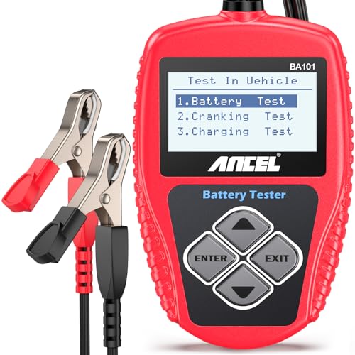 Ancel Ba101 Tester Batteria Auto, Batterie Automotive Digitali & Strumento Diagnostico Per Alternatore, 12V 100-2000 Cca 220Ah, Carica & Analisi Dell'