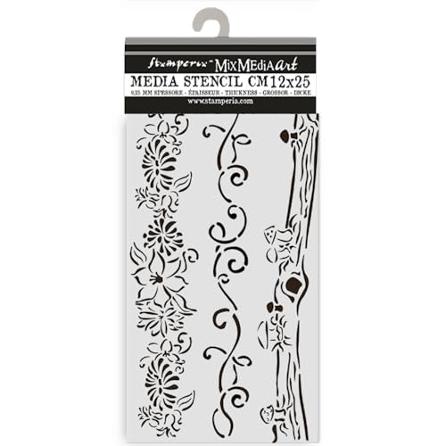 Stamperia - Thick Stencils For Scrapbooks, Albums, Cards, Bullet Journalling, And More, Flexible Material, Easy To Clean, Perfect For Hobbies, Crafts