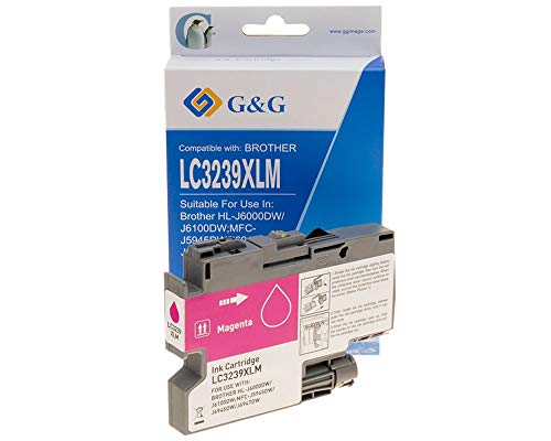G&G - Cartuccia Per Stampante Compatibile Con Brother Lc-3239Xl-M, Colore: Magenta