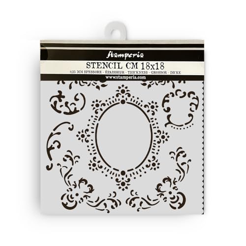 Stamperia - Thick Stencils For Scrapbooks, Albums, Cards, Bullet Journalling, And More, Flexible Material, Easy To Clean, Perfect For Hobbies, Crafts