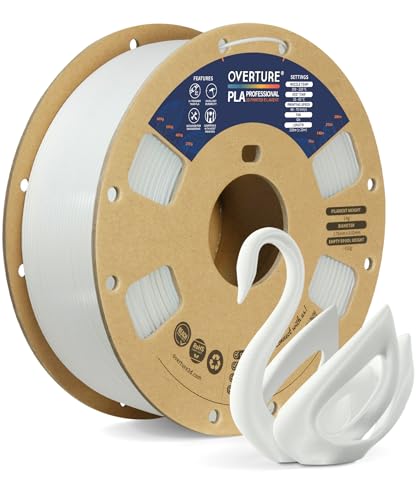 Overture Pla Plus (Pla+) Filamento Pla 1.75Mm, Toughness Enhanced Pla Roll, Professionale Pla Tenacia, 1Kg Filamento(2.2Lbs), Precisione Dimensionale