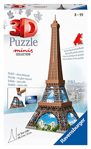 Ravensburger Puzzle 3D – Mini Torre Eiffel – 54 Pezzi – A Partire Dagli 8 Anni – Vivi Puzzle Nella Terza Dimensione