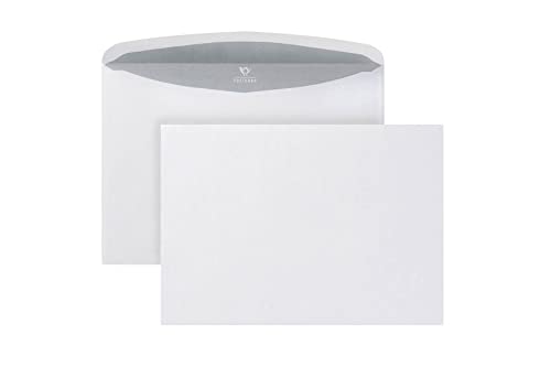 Posthorn - Buste Formato C5 (500 Pezzi), Con Aletta Trapezoidale E Alette Laterali Interne, Buste Bianche Con Stampa Interna Grigia, 162 X 229 Mm, 80 