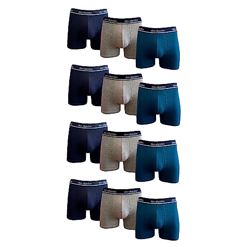 Pack 12 Boxers Caballero Surtido Marino/Gris/Azul Verdoso