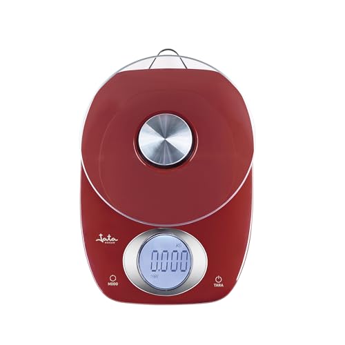 Jata Hogar Hbal1207 - Bilancia Da Cucina Digitale Fino A 5 Kg. Alta Precisione. Funzione Tara. Indicatore Di Sovrappeso E Batteria Scarica. Dimensioni