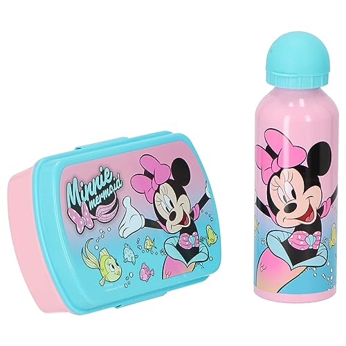 Blister Sandwichera + Cantimplora Aluminio Minnie Disney 500Ml